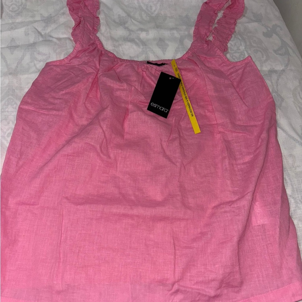Sonoma Pink Ruffled Tank Top